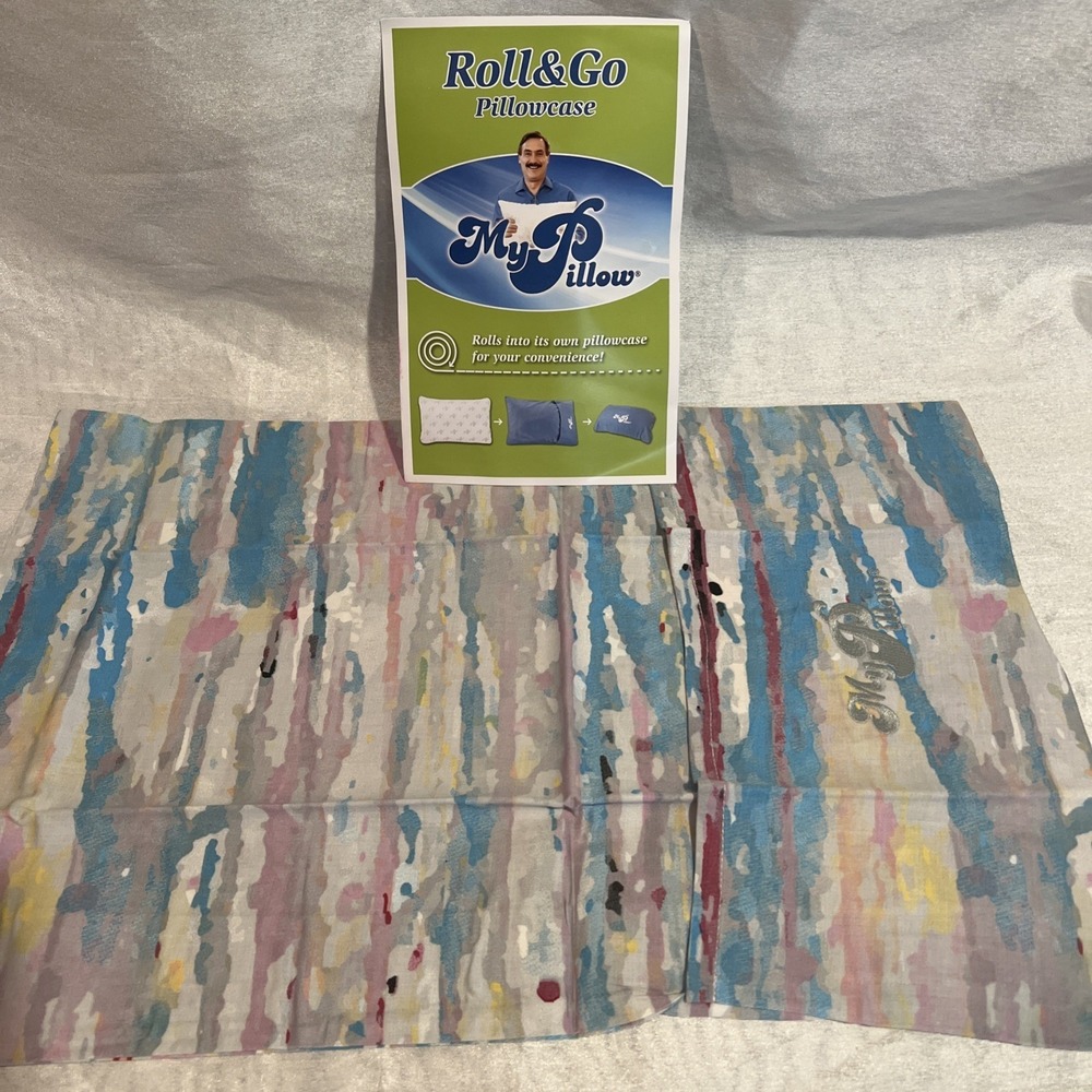 New-My Pillow Roll And Go Pillow Case Pastel Multicolor  Adult/ Kids 12x18